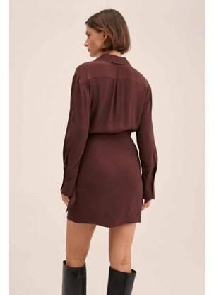 Rochie scurtă maro MANGO femeie