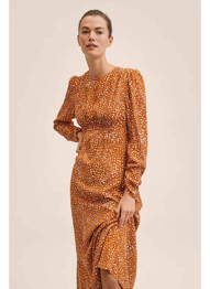 Rochie lungă portocaliu MANGO femeie