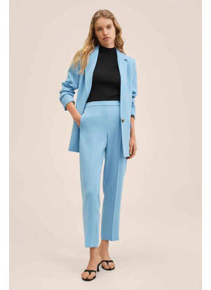 Pantalon drept albastru MANGO femeie