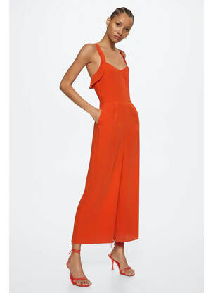 Salopetă-pantalon portocaliu MANGO femeie