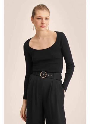 Pantalon drept negru MANGO femeie