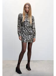 Rochie scurtă negru MANGO femeie