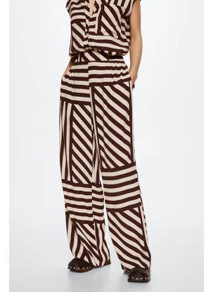 Pantalon evazat maro MANGO femeie