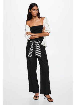 Pantalon drept negru MANGO femeie
