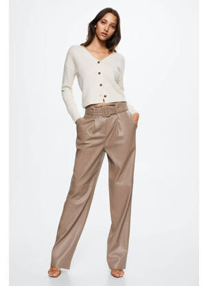Pantalon drept gri MANGO femeie