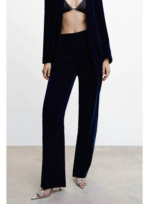 Pantalon drept albastru MANGO femeie