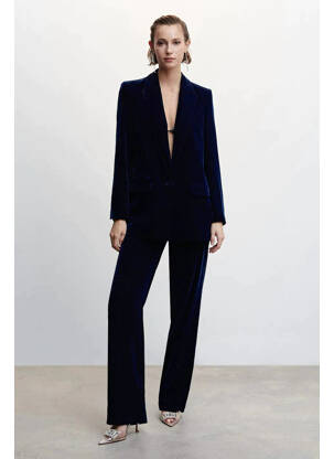 Pantalon drept albastru MANGO femeie
