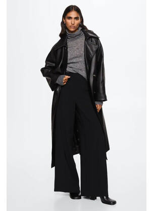 Pantalon drept negru MANGO femeie