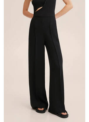 Pantalon drept negru MANGO femeie