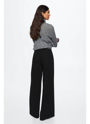 Pantalon drept negru MANGO femeie