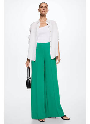 Pantalon evazat verde MANGO femeie