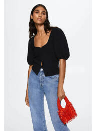Top negru MANGO femeie