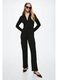 Salopetă-pantalon negru MANGO femeie