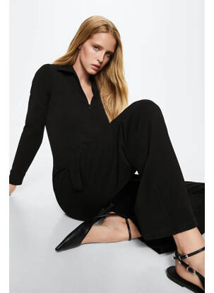 Salopetă-pantalon negru MANGO femeie
