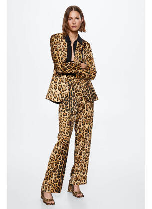 Pantalon drept maro MANGO femeie