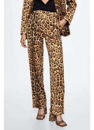 Pantalon drept maro MANGO femeie