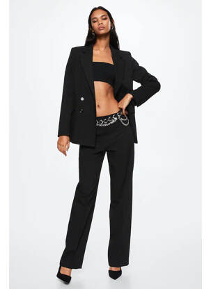 Pantalon drept negru MANGO femeie