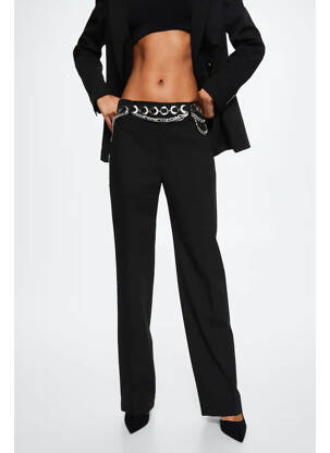 Pantalon drept negru MANGO femeie