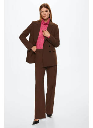 Pantalon drept maro MANGO femeie