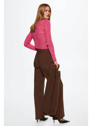 Pantalon drept maro MANGO femeie