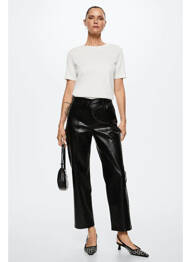 Pantalon drept negru MANGO femme
