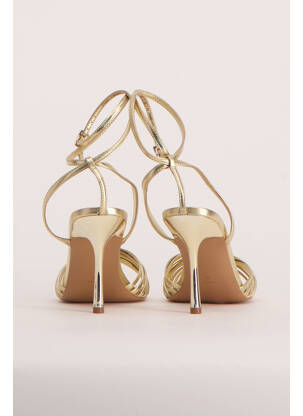 Pantofi cu toc auriu MANGO femeie