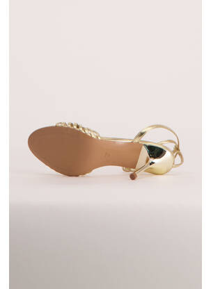 Pantofi cu toc auriu MANGO femeie