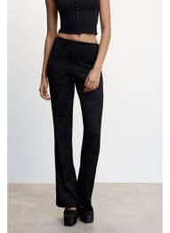 Pantalon evazat negru MANGO femeie
