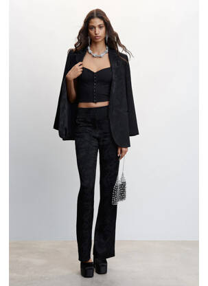 Pantalon evazat negru MANGO femeie