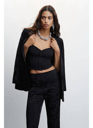 Pantalon evazat negru MANGO femeie