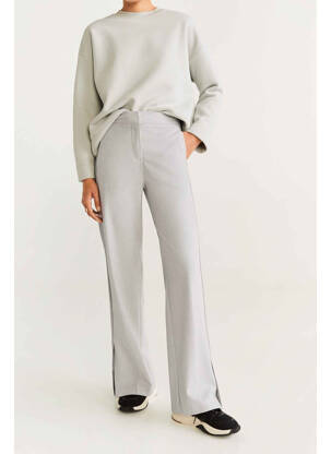 Pantalon larg gri MANGO femeie
