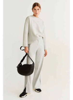 Pantalon larg gri MANGO femeie