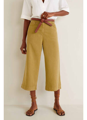Pantalon 7/8 verde MANGO femeie
