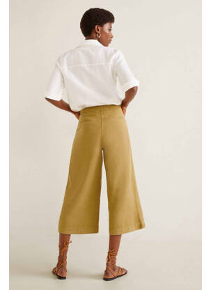 Pantalon 7/8 verde MANGO femeie