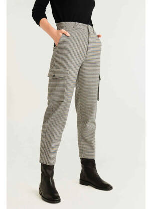 Pantalon cargo alb MANGO femeie