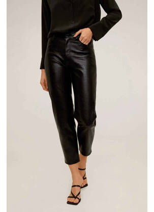 Pantalon trei sferturi negru MANGO femeie