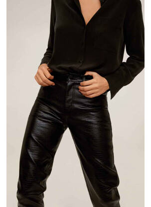 Pantalon trei sferturi negru MANGO femeie