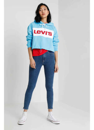 Hanorac cu glugă alb LEVIS femeie