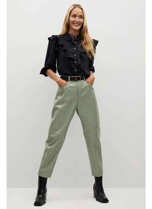Pantalon drept verde MANGO femeie
