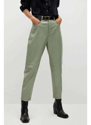Pantalon drept verde MANGO femeie
