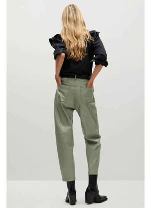 Pantalon drept verde MANGO femeie