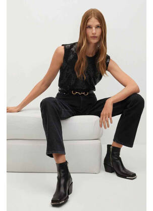 Top negru MANGO femeie