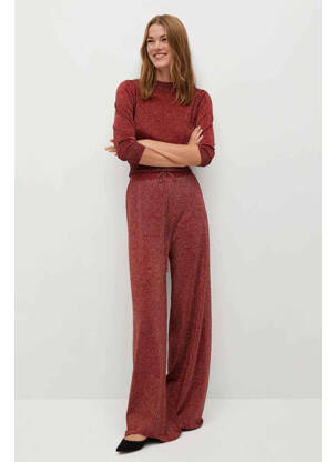 Pantalon evazat roșu MANGO femeie