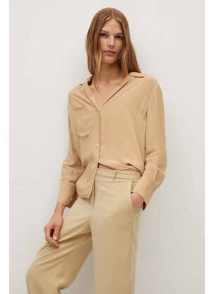 Pantalon chino bej MANGO femeie
