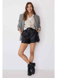 Fustă pantaloni scurți negru MANGO femeie