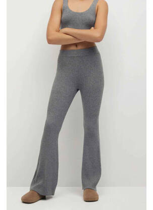 Pantalon evazat gri MANGO femme