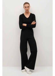 Pantalon evazat negru MANGO femeie