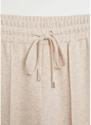Pantalon drept bej MANGO femeie