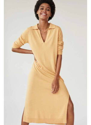 Rochie lungă maro MANGO femeie