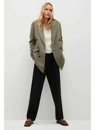 Pantalon drept negru MANGO femeie